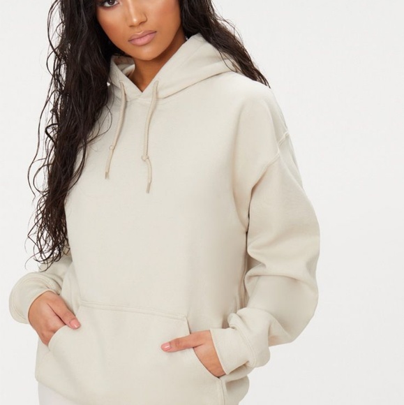PrettyLittleThing Sweaters - Prettylittlething sand hooded sweater size Small